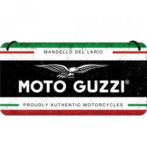 Závěsná cedule: Moto Guzzi (Italian Motorcycles) - 20x10 cm